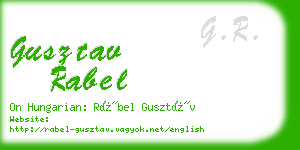 gusztav rabel business card